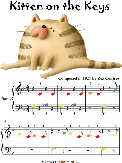 Title details for Kitten on the Keys Beginner Piano Sheet Music with Colored Notes by Zez Confrey - Available